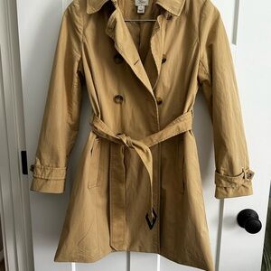 J. Crew Classic Camel Trench Coat